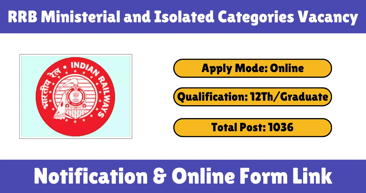 RRB Ministerial and Isolated Categories Vacancy 2025