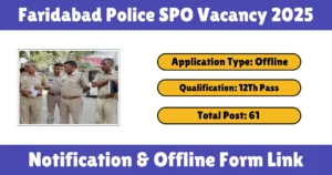Faridabad Police SPO Vacancy 2025
