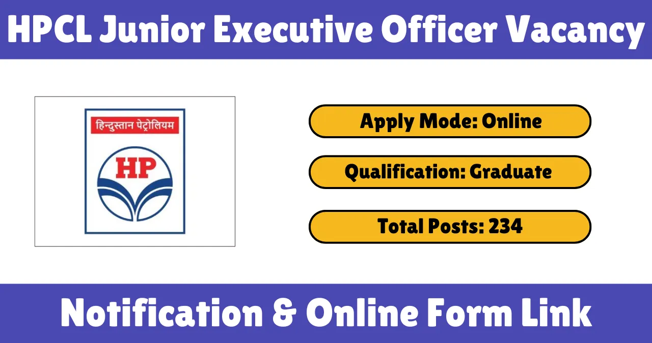 HPCL Junior Executive Officer Vacancy 2025