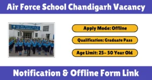 Air Force School Chandigarh Vacancy 2025