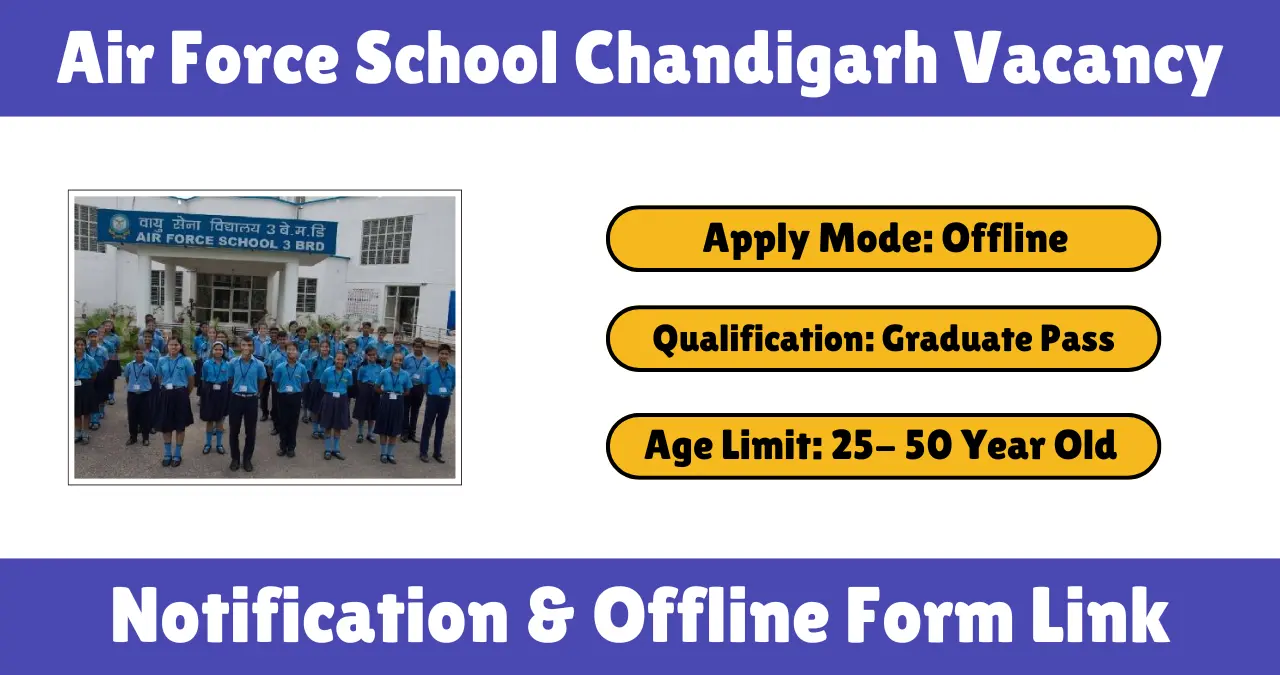 Air Force School Chandigarh Vacancy 2025
