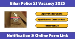 Bihar Police SI Vacancy 2025