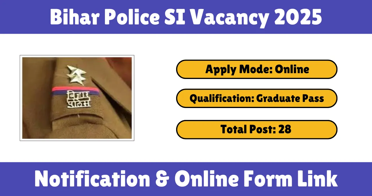 Bihar Police SI Vacancy 2025