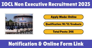 IOCL Non Executive Recruitment 2025
