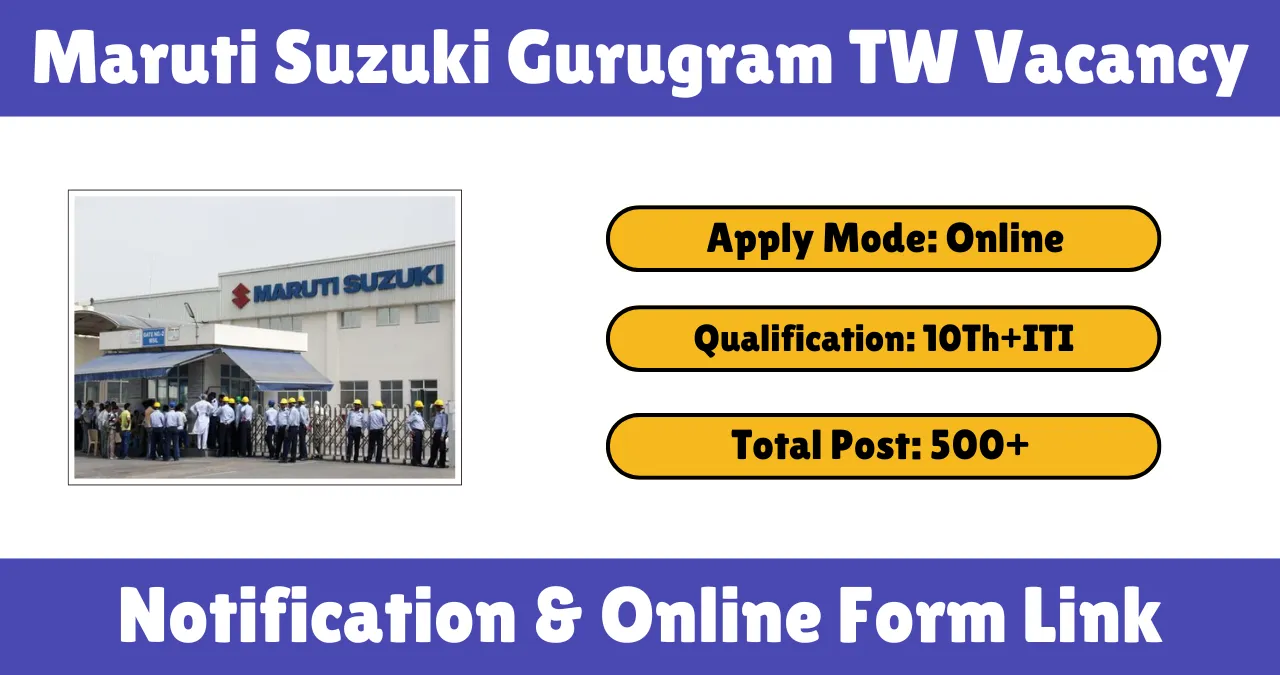 Maruti Suzuki Gurugram TW Vacancy 2025