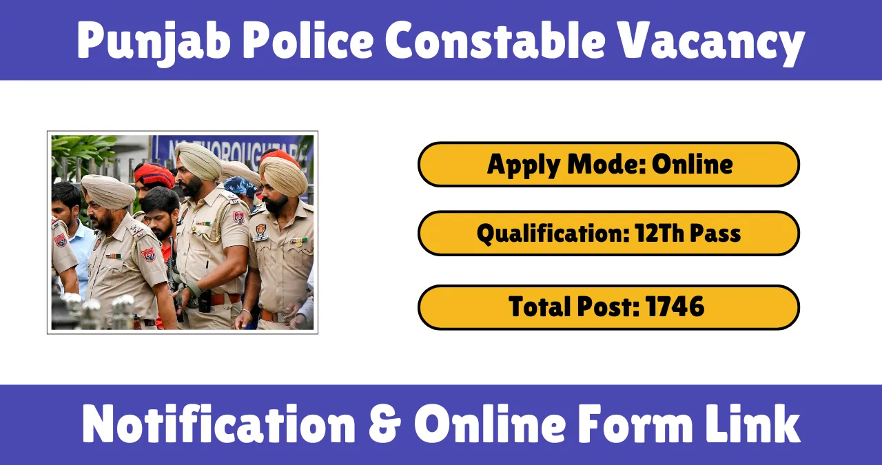 Punjab Police Constable Vacancy 2025