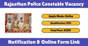 Rajasthan Police Constable Vacancy 2025