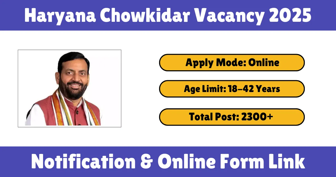 Haryana Chowkidar Vacancy 2025
