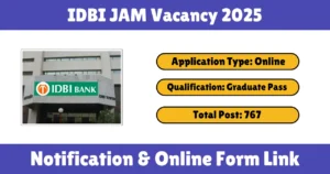 IDBI JAM Vacancy 2025