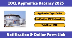 IOCL Apprentice Vacancy 2025