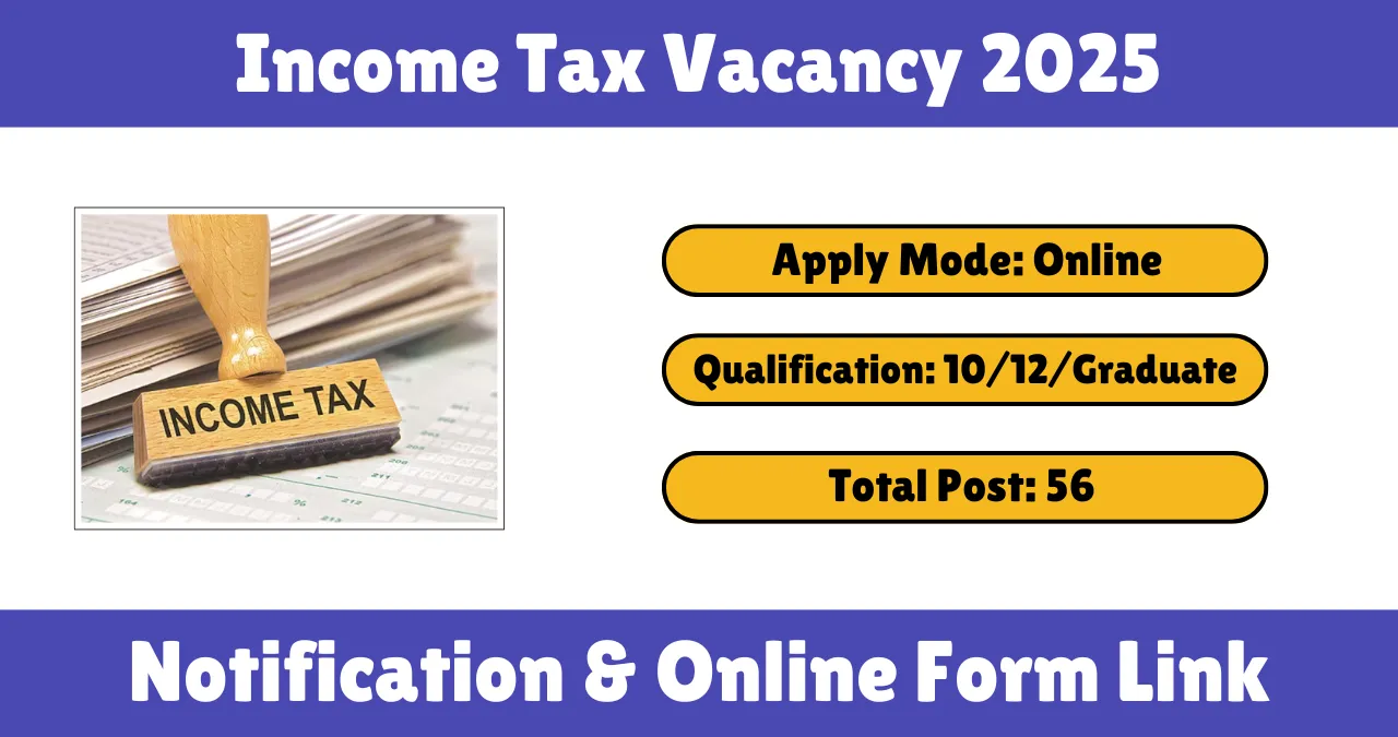 Income Tax Vacancy 2025