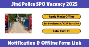 Jind Police SPO Vacancy 2025