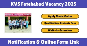 KVS Fatehabad Vacancy 2025