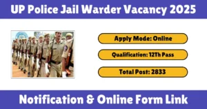 UP Police Jail Warder Vacancy 2025