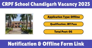 CRPF School Chandigarh Vacancy 2025