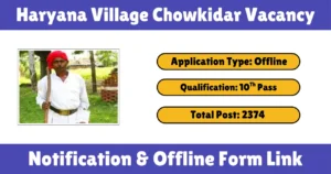 Haryana Village Chowkidar Vacancy 2025