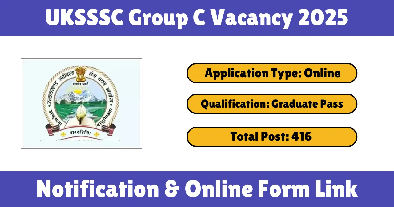 UKSSSC Group C Vacancy 2025
