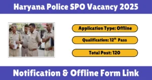Haryana Police SPO Vacancy 2025