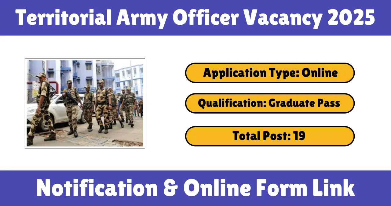 Territorial Army Officer Vacancy 2025