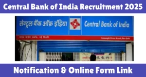 Central Bank of India Recruitment 2025