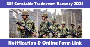 BSF Constable Tradesmen Vacancy 2025