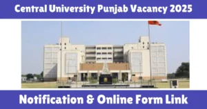 Central University Punjab Vacancy 2025
