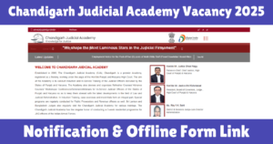 Chandigarh Judicial Academy Vacancy 2025