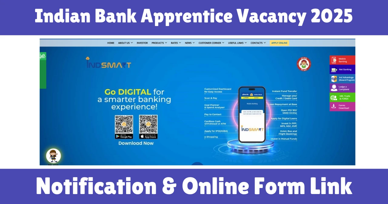 Indian Bank Apprentice Vacancy 2025