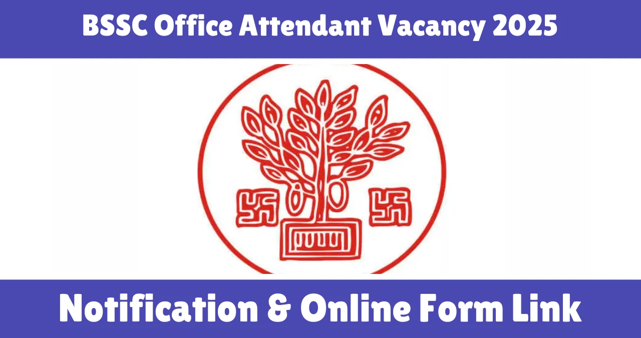 BSSC Office Attendant Vacancy 2025