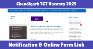Chandigarh TGT Vacancy 2025