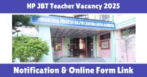HP JBT Teacher Vacancy 2025