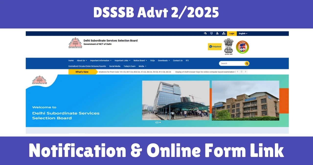 DSSSB Advt 2/2025