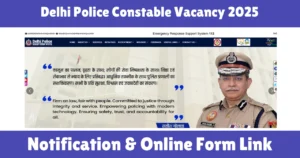 Delhi Police Constable Vacancy 2025