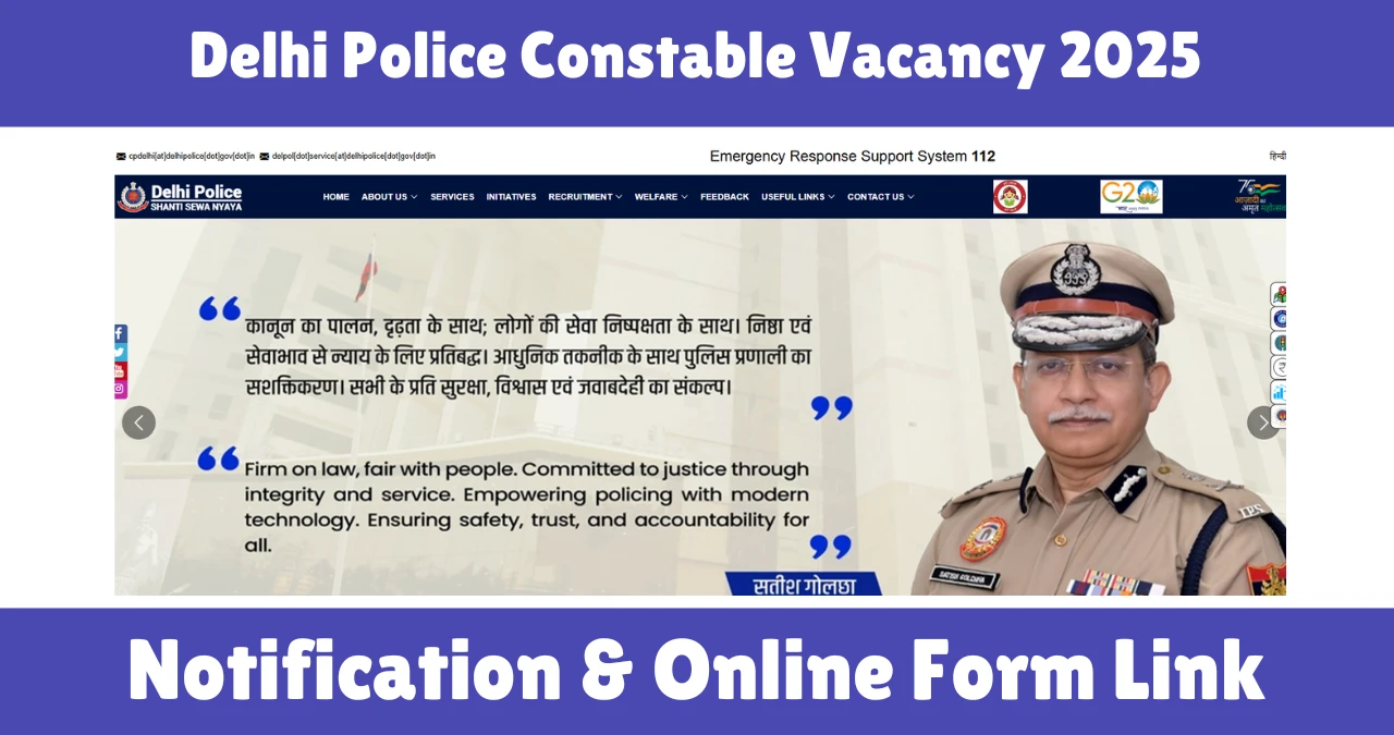 Delhi Police Constable Vacancy 2025