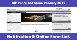 MP Police ASI Steno Vacancy 2025
