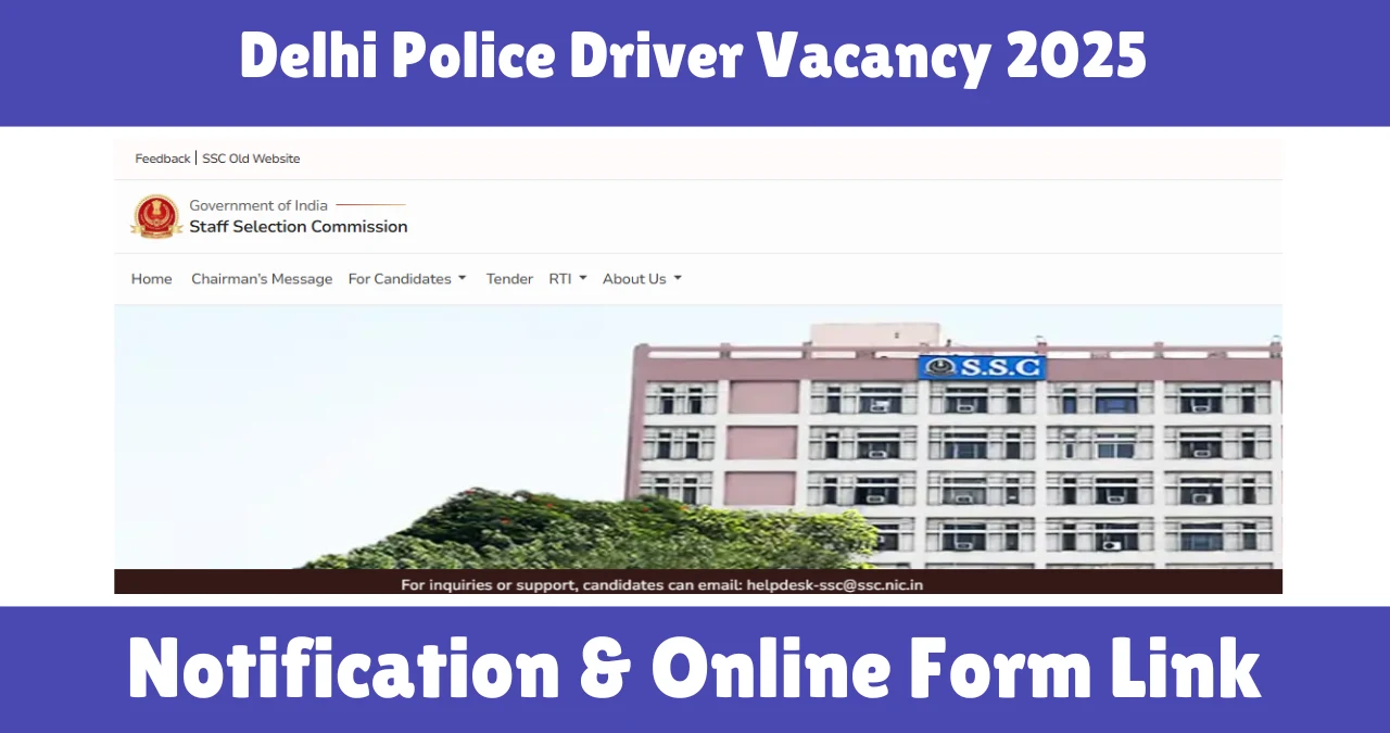 Delhi Police Driver Vacancy 2025