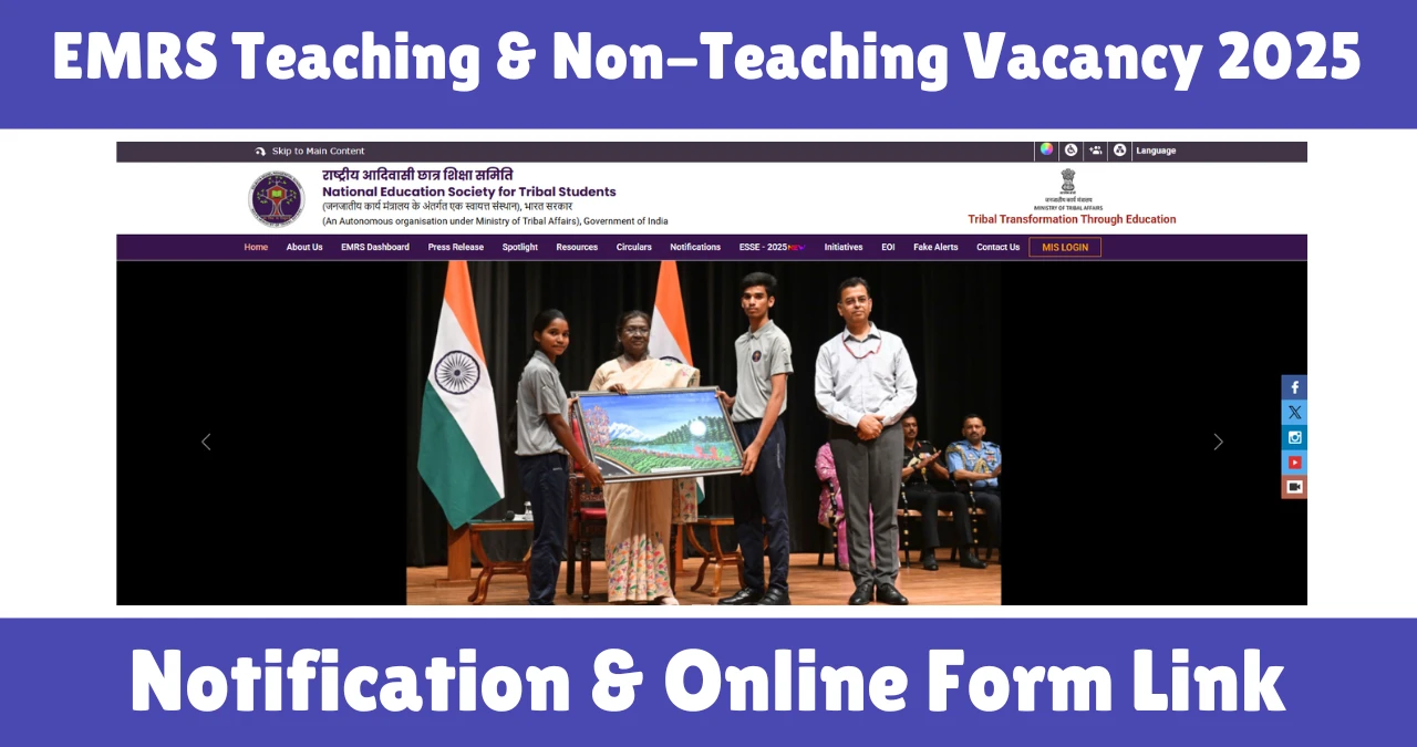 EMRS Teaching & Non-Teaching Vacancy 2025