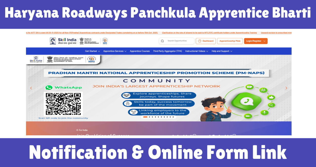 Haryana Roadways Panchkula Apprentice Recruitment 2025