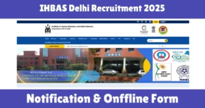 IHBAS Delhi Recruitment 2025