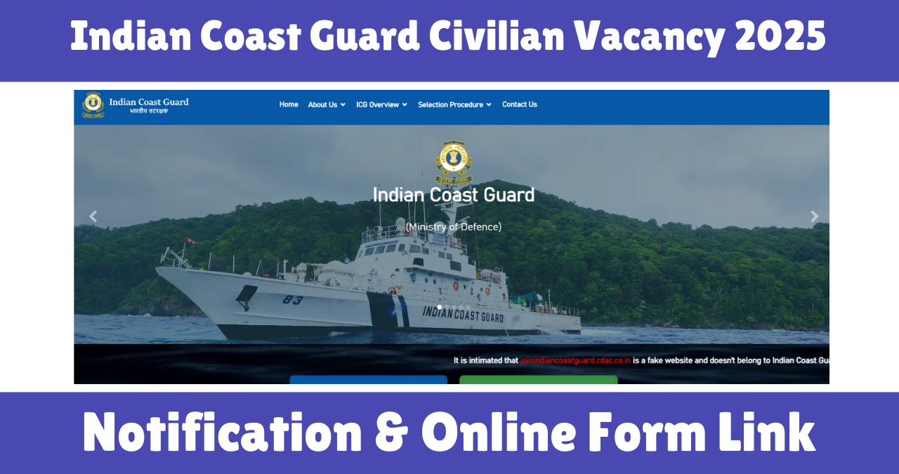 Indian Coast Guard Civilian Vacancy 2025