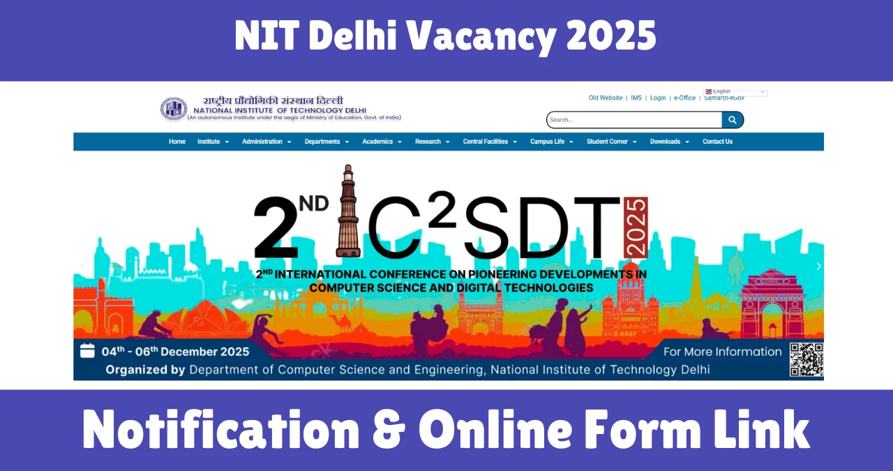 NIT Delhi Vacancy 2025