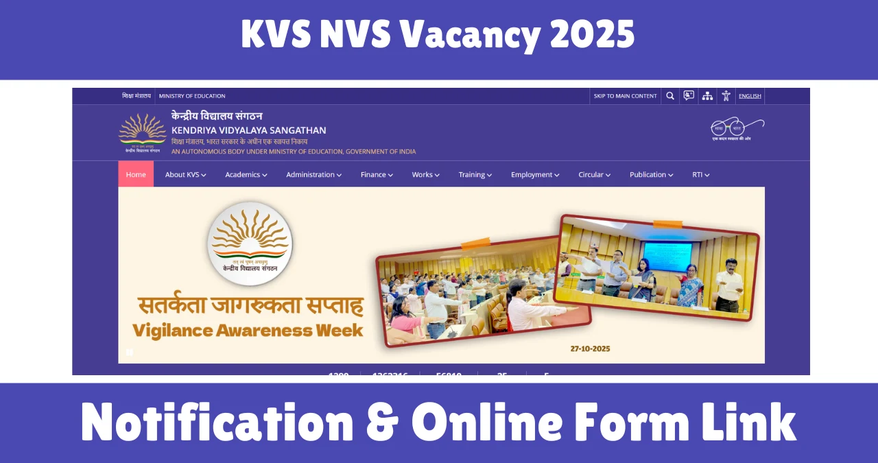 KVS NVS Vacancy 2025