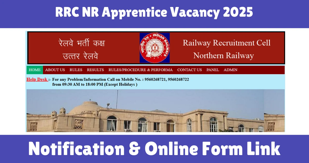 RRC NR Apprentice Vacancy 2025
