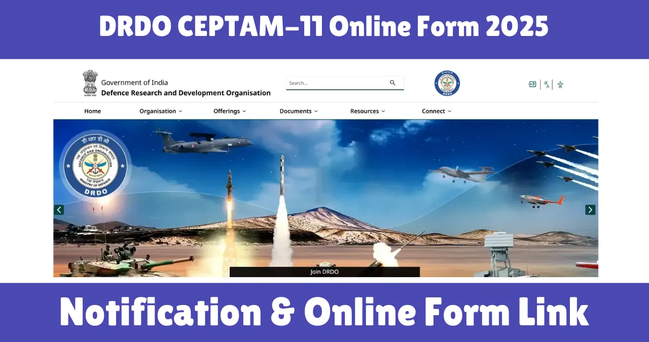 DRDO CEPTAM-11 Online Form 2025