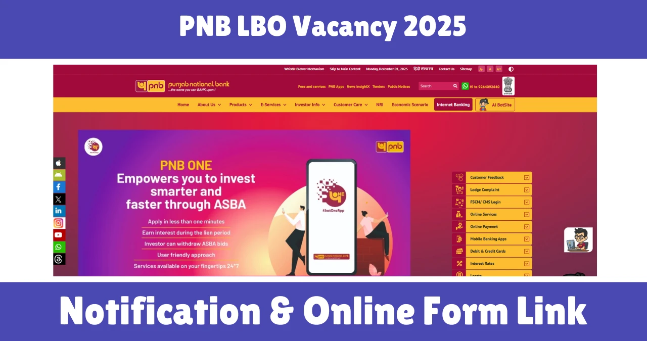 PNB LBO Vacancy 2025